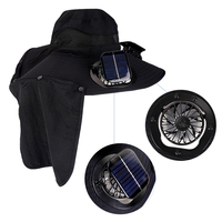 Gorra de visera con energía Solar de verano de alta calidad, gorras de ventilador para montar al aire libre