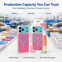 Casing HP Akrilik Magnetik Matte Lembut Warna Cerah Trendi Baru Grosir untuk 18 Pro Max 17 Warna Dopamin Premium Anti
