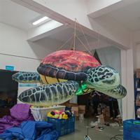 Tortue géante gonflable, modèle de tortue de mer gonflable de dessin animé avec éclairage LED