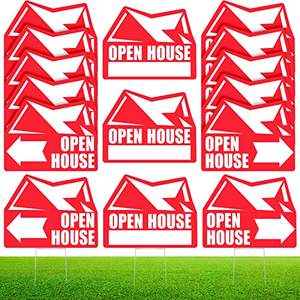 Cartelli Open House Grandi in Plastica Ondulata, Forniture per Agenti Immobiliari con Frecce, Cartello Direzionale Bifacciale per Garage - Product Image 3