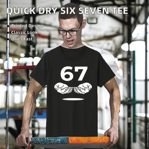 Supplier <b>Dropship</b> Men's Vintage Meme Print Digital Printing Quick Dry Short Sleeve T-Shirt with Pattern Hot Selling - Product Image 2