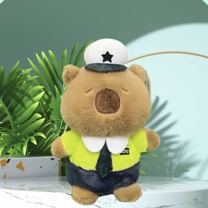 ชุดตำรวจ capybara เสื้อแจ็กเก็ตผ้าฝ้ายดอกไม้ตุ๊กตาหมูน้ำของเล่นของขวัญขายส่ง - Product Image 6