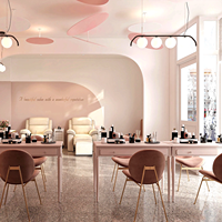 Décoration de boutique haut de gamme, étagères décoratives sur mesure pour salon de beauté, éclairage LED, MDF écologique, utilisation pour bar à parfums, salons de beauté