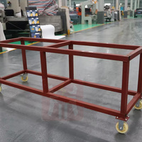 Table de travail en acier de haute qualité pour le traitement industriel de la pierre, modèle SPEEDONE JGZ-Q, surface peinte, étagères empilables