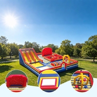 Château gonflable d'extérieur, parc à thème gonflable, aire de jeux gonflable pour enfants, grand parcours d'obstacles extérieur