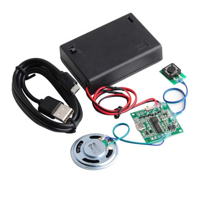 DIYmall 8MB Recordable Sound Module Button Control MP3 WAV Music Voice Player USB Board with Speaker for Mother's Day DIY Gift
