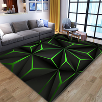 Tapis de sol de luxe à motif géométrique, vente directe usine, technologie d'impression 3D Vision, tapis sensoriel pour salon 40*60cm