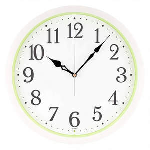 Horloge murale analogique ronde, mouvement à quartz silencieux, simple face, pour salon, décoration de la maison - Product Image 1