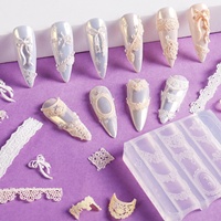 Moules en silicone 3D pour nail art en dentelle, formes pour femmes, outils de manucure DIY