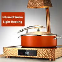 Chauffage électrique en acier inoxydable Chauffe-plat pour buffet Isolation alimentaire Équipement de chauffage et de maintien avec lampe isolée