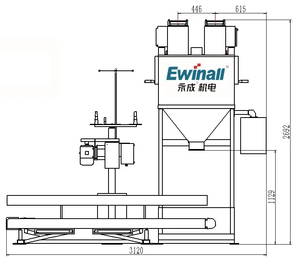 Machine d'emballage semi-automatique numérique haute vitesse à double trémie DCS-50FB1 pour <span class=keywords><strong>riz</strong></span>, haricots et produits chimiques |   5-50 kg |   1020 sacs/heure - Product Image 2