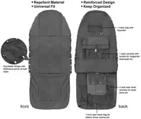 Housse de protection durable Oxford imperméable pour sièges de voiture avant avec sacs de rangement Housse avant anti-rayures pour siège de voiture