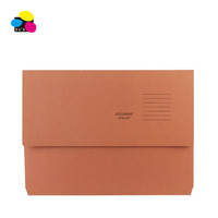 China de fábrica de cartón verde 350x268mm a granel vender la mitad de solapa cartera Carpeta de archivo