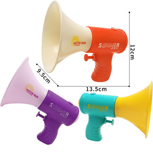 Pistola de agua de plástico con forma de trompeta, juguete de playa para niños, para jugar con agua en verano - Product Image 2