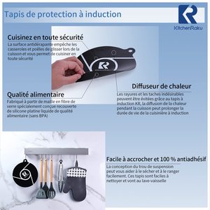 حصيرة سيليكون مقاومة للحرارة العالية للاستخدام في المطبخ على مواقد الحث - Product Image 4