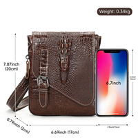 Sac banane MARRANT en cuir véritable motif crocodile pour homme, pochette de ceinture, sacoche de taille, sac à bandoulière en cuir pour homme