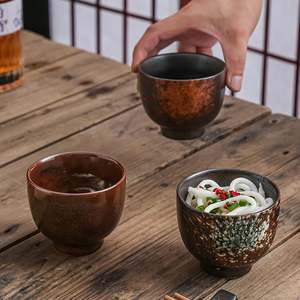 Ensemble de vaisselle en céramique de <span class=keywords><strong>cuisine</strong></span> japonaise-bols à riz de <span class=keywords><strong>cuisine</strong></span> de restaurant, tasses à soupe et bols à <span class=keywords><strong>matcha</strong></span>/salade en porcelaine rétro - Product Image 3