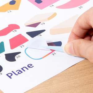 Rompecabezas de pegatinas, juguete de papel para pintar para niños mayores de 3 años, libro de actividades educativas con personajes y edificios - Product Image 4