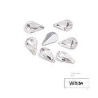 Cristaux 3D en strass pour vêtements, écologiques, non thermocollants, taille personnalisable, accessoires, graines de melon, pointe de perlage, fond pointu