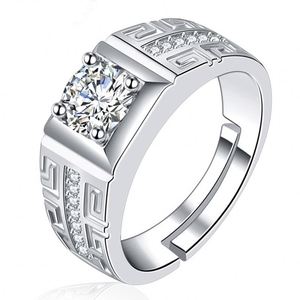 Free Size Adjustable Silver <b>Couple</b> <b>Ring</b> for Wedding Jewelry Men Women Diamond <b>Ring</b> Crystal <b>Rings</b> for <b>Couple</b> Lover - Product Image 2
