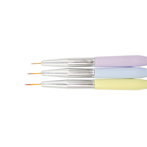 Ensemble de 3 pinceaux à ongles en nylon de couleur, pour nail art, avec manche en plastique, pour dessin de lignes fines, peinture, outil de manucure de salon - Product Image 6