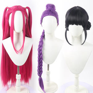 Perruque synthétique résistante à la chaleur <span class=keywords><strong>pour</strong></span> cosplay, petite et transparente, <span class=keywords><strong>pour</strong></span> usage quotidien, inspirée des personnages de l'anime KPop Demon Cos Hunters Superstar Mira Zoe - Product Image 1