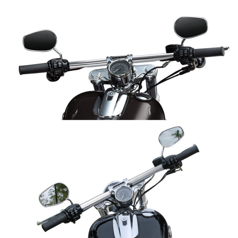 Guidon de moto en aluminium chromé, adapté à Harley Touring Sportster 883 1200 Softail
