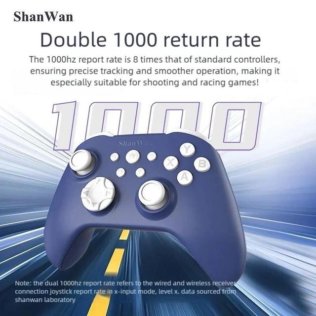 Shanwan Q34 Six Axis Gyroscope Wireless Game Handle Dual Hall Rocker Gamepad Gaming Controller for Switch Xbox PC Android IOS