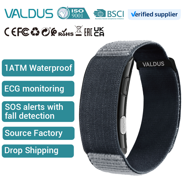 VALDUS ODM/OEM Health 1ATM Waterproof Smart Band ECG Fitness Sleep Tracker Band VITRO Screenless Heart Rate Relojes Bracelet