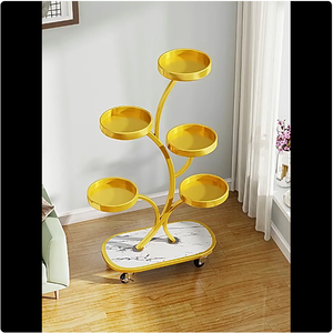 Étagère <span class=keywords><strong>de</strong></span> rangement métallique mobile sur <span class=keywords><strong>roulettes</strong></span>, simple, vert vigne, 50x25x100CM, <span class=keywords><strong>pour</strong></span> la maison, le salon, la cour, les jardinières - Product Image 6