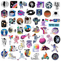 100 teile/paket wasserdichte Raum Astronaut Cartoon Graffiti Aufkleber für Gepäck Auto Wasser Cup