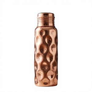 Wholesale Deep Dimple Pure Copper Water Bottle Traditional Ayurvedic Leakproof Metal Sports Drinkware - Product Image 1