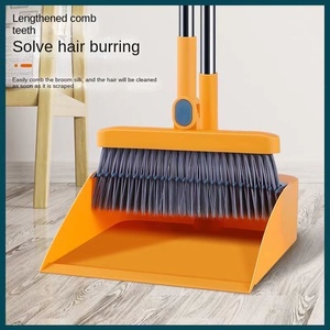 <span class=keywords><strong>2023</strong></span> nuevo juego de escoba plegable para el hogar de interior recogedor pala de basura escoba de barrido de pelo con cabeza de cerdas bolsa empaquetada de palo de acero - Product Image 6