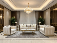 Canapé d'angle moderne de luxe italien en tissu velours côtelé rembourré, modules carrés en mousse, pieds en bois massif, pour salon