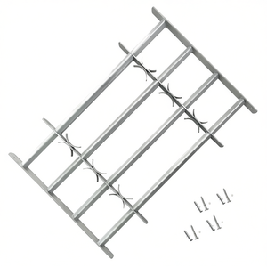 Rejilla de seguridad ajustable de aluminio de 39.4-59.1 pulgadas para ventanas, instalación con tornillos, diseño minimalista - Product Image 3