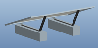 Support de montage de panneaux solaires à toit plat en acier au carbone, structure PV en stock pour montage au sol