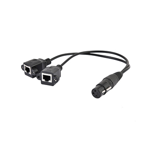 Cable de micrófono Cantell 2 en 1 XLR 3 pines hembra a panel dual Rj45 <span class=keywords><strong>Ethernet</strong></span> hembra Adaptador convertidor Cable - Product Image 1