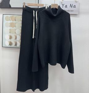 Set di Maglioni da <span class=keywords><strong>Donna</strong></span> e Abito Musulmano Invernale <span class=keywords><strong>Oversize</strong></span> Personalizzato a Tinta Unita Casual da Produttori di Abbigliamento - Product Image 2