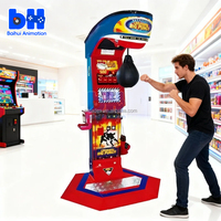 Machine de boxe d'arcade à monnayeur pour parc d'attractions, construction métallique, interface en anglais pour adultes