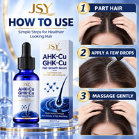 Sérum capillaire double peptide AHK-Cu GHK-Cu, marque privée, soin quotidien léger pour un cuir chevelu nourri et des cheveux d'apparence plus volumineuse, 30 ml
