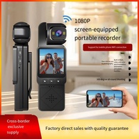 Caméra portable DENIXI DV02 1080P 30fps, mini caméra de poche, rotation à 360°, grand angle, WiFi, écran tactile, télécommande, portable, pour le sport
