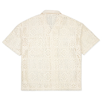 Haute qualité évidé dentelle Crochet Texture chemise décontractée personnalisé été vêtements pour hommes tricot Boxy Fit t-shirt
