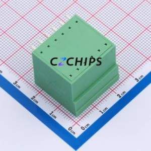 ZX-DGRH-3.81-6P Plug-in Terminal Block Bent Lead Through Hole,P=3.81mm Board-to-Board / Socket - Closed 2x6P 3.81mm Green - Product Image 2