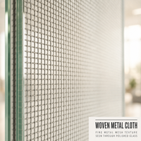 Verre décoratif stratifié EVA avec intercouche en tissu 6mm 8mm CE pour cloison intérieure, mur d'accentuation de hall d'hôtel, écran personnalisé