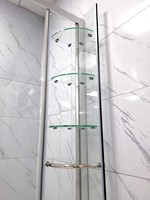 Cadre en aluminium Portable forme demi-ronde salle de bain cabines de douche enceinte chambres bain coulissant porte de douche en verre avec M étanche
