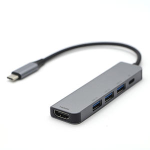 Adaptateur multiport <span class=keywords><strong>USB</strong></span>-C 5-en-1 avec <span class=keywords><strong>USB</strong></span> C vers <span class=keywords><strong>HDMI</strong></span>, 3 ports <span class=keywords><strong>USB</strong></span> 3.0 et charge PD pour ordinateur portable, <span class=keywords><strong>MacBook</strong></span>, Pro, <span class=keywords><strong>Air</strong></span> - Product Image 5