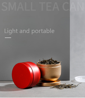 Boîte à thé miniature en métal vide de forme ronde, 1 oz, pour bougies, épices, conserves