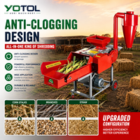Machine 2-en-1 pour la coupe et le broyage de la paille, avec capacité de 7T/H pour l'alimentation des bovins, des vaches, des moutons, des poulets et de la volaille, hacheuse d'herbe avec fonction de broyage