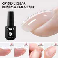 Gel Constructeur BIAB EU Transparent Effet Cristal pour Renforcement des Ongles, Gel UV/LED Soak Off Professionnel pour Salons de Manucure – Fournitures en Gros