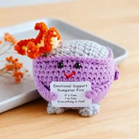 Crochet fait main pour le soutien émotionnel Poupée à benne basculante Brodé Personnalisé Tricot PP Coton Doux Animaux Mignon Peluche Soulagement du Stress